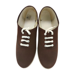Zapatillas ingles lona JAVER 60 bambas cordones en loneta blanco o marino