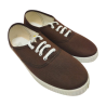 Zapatillas ingles lona JAVER 60 bambas cordones en loneta blanco o marino