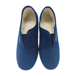 Zapatilla Deportiva Aerobic Lona Mujer Cuña. Ajuste Elástico Empeine Piso Goma Antidelizante