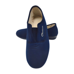 Zapatilla Deportiva Aerobic Lona Mujer Cuña. Ajuste Elástico Empeine Piso Goma Antidelizante
