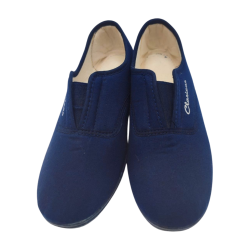 Zapatilla Deportiva Aerobic Lona Mujer Cuña. Ajuste Elástico Empeine Piso Goma Antidelizante