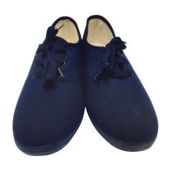 Zapatilla Deportiva fabricada en España  Aerobic Lona Mujer Cuña. Ajuste en cordón en Empeine Piso Goma Antidelizante.