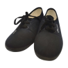 Zapatilla Deportiva fabricada en España  Aerobic negro Lona Mujer Cuña. Ajuste en cordón en Empeine Piso Goma Antidelizante.