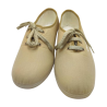 Zapatilla Deportiva fabricada en España  Aerobic beig Lona Mujer Cuña. Ajuste en cordón en Empeine Piso Goma Antidelizante.
