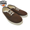 Zapatillas ingles lona JAVER 60 bambas cordones en loneta blanco o marino