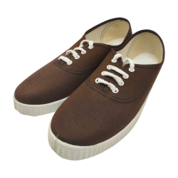 Zapatillas ingles lona JAVER 60 bambas cordones en loneta blanco o marino