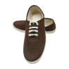 Zapatillas ingles lona JAVER 60 bambas cordones en loneta blanco o marino